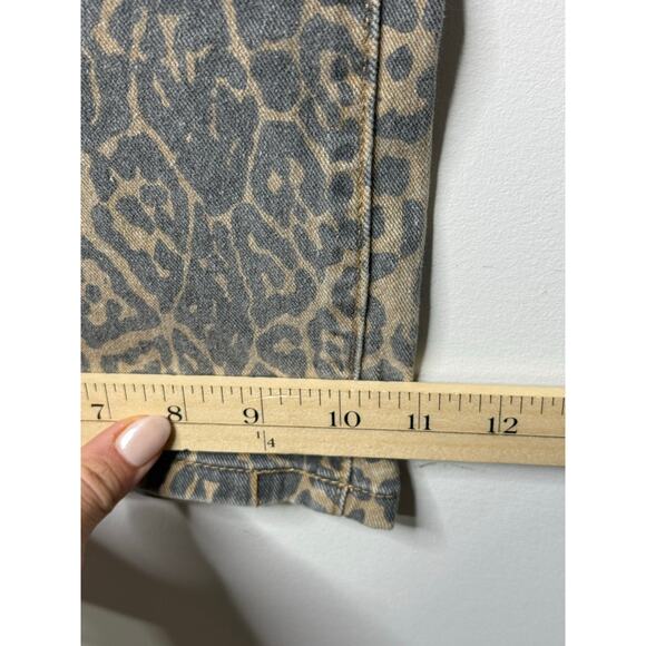 NEW Disclosure Leopard Print Jeans Women 30 Brown Gray Baggy Neutral Viral - Picture 8 of 8